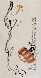SUN Zhuli 1909-1986,A FLOWER AND TWO BEES,Galerie Koller CH 2016-12-07