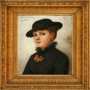 SUNDBERG Christine 1837-1892,Portrait of the artist's daughter Gertrud Sundber,1882,Bruun Rasmussen 2009-06-01