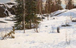 SUNDELL Thure 1864-1924,Winterlandschaft,Wendl DE 2018-10-25