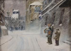 SUNDERLAND Franciszek 1900-1900,Accordionist in Warsaw's Old Town,Desa Unicum PL 2024-04-16