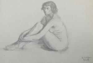 SUNLIGHT Ben 1935-2002,Study of a female nude,1959,Rosebery's GB 2023-02-01