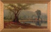 SUNTER Harry J 1800-1900,Landscape with lake,Pook & Pook US 2009-04-24