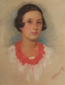 SUPANCHICH HABERKORN Konrad,Portrait of a Young Lady (possibly Rahel Leviné),Lempertz 2016-03-16
