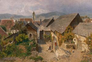 SUPPANTSCHITSCH Max 1865-1953,Blick über die Dächer von Dürnstein,im Kinsky Auktionshaus 2023-11-28