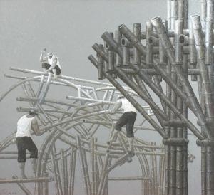 SUPRAPTO Praponco 1975,Bamboo Contruction #5,2015,Sidharta ID 2018-03-24