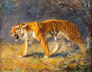 SURAND Gustave 1860-1937,Tigre marchant,Millon & Associés FR 2024-03-16