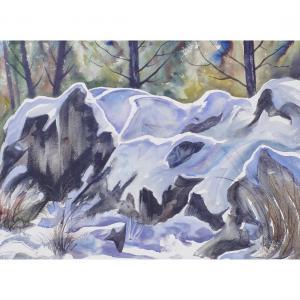 SURRENDORF Charles 1906-1989,Snow Covered Landscape,1962,Clars Auction Gallery US 2023-06-16