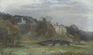 SURTEES John 1817-1915,A VIEW OF HADDON HALL, DERBYSHIRE, WITH THE BRIDGE,1988,Sworders 2019-12-03