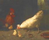 SUS Gustav 1823-1881,A chicken family. Hens feeding the little ones,Van Ham DE 2007-04-21
