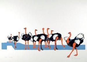 SUSSMAN phyllis,Untitled - Ostriches,Ro Gallery US 2011-07-27
