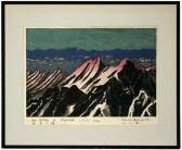 SUSUMU Yamaguchi 1897-1982,Mt. Hotaka at Daybreak,1957,John Moran Auctioneers US 2008-09-16