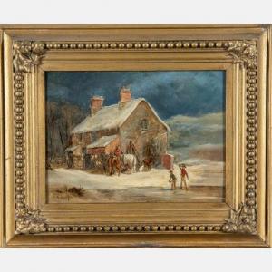 SUTCLIFFE Thomas 1828-1871,Winter Scene with Cottage,Gray's Auctioneers US 2020-03-27