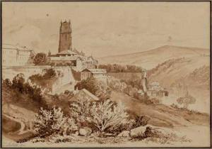 SUTER Jakob 1805-1874,View of Fribourg,Galerie Koller CH 2020-09-25