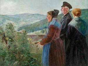 SUTTER Conrad 1856-1927,Gedenken am Grab,1903,Leo Spik DE 2021-12-09