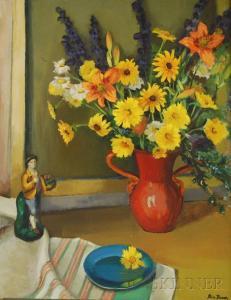 SUTTON BACON Alice Marion 1907,Still Life with Vase of Flowers,Skinner US 2011-01-19