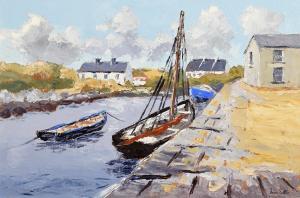 SUTTON Ivan 1944,Monastery Harbour, Roundstone, Co. Galway,Morgan O'Driscoll IE 2024-04-09