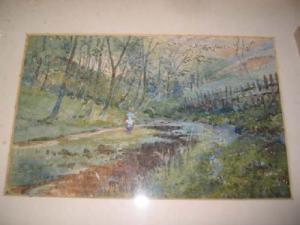 SUTTON James H,Figure walking along a Riverside Path,Hartleys Auctioneers and Valuers 2007-02-14