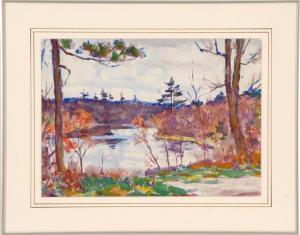 SUTTON Jnr. Harry 1897-1984,A forest pond,Eldred's US 2015-07-09