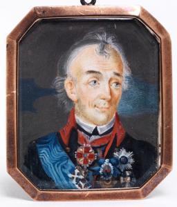 SUWOZOW Generalissius Alexander 1729-1800,Miniatur auf Elfenbein,Hampel DE 2011-07-01