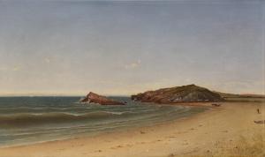 SUYDAM James Augustus,On the Beach, Newport (Spouting Rock Beach),1864,Sotheby's 2023-04-20