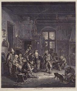 SUYDERHOEF Jonas 1613-1686,Intérieur d'auberge avec un couple dansant,Beaussant-Lefèvre 2019-04-05