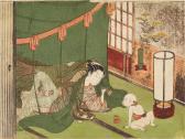 SUZUKI HARUNOBU,An amorous couple under a mosquito net (kaya),18th century,Sotheby's 2021-12-14