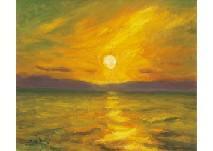 SUZUKI Ryozo,Sunrise of Pacific Ocean,1977,Mainichi Auction JP 2020-01-17
