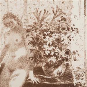 SVABINSKY Max 1873-1962,Nude Girl and A Bouquet by a Window,Palais Dorotheum AT 2016-09-24