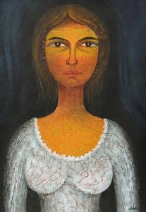 SVATOZAR ABEL 1929-1986,Portrét dievčaťa,1980,Soga SK 2013-09-24