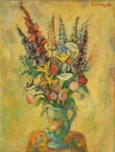 Svecnjak Vilim 1906-1993,Vaza s cvijećem,Kontura Aukcijska Kuca HR 2009-10-17