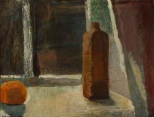 SVEINSDOTTIR Juliana 1889-1966,Still life with bottle and orange,Bruun Rasmussen DK 2021-01-26