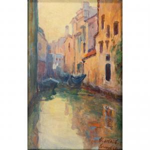 SVENDSEN Charles C 1871-1959,Untitled (A Venetian Canal Scene),Hindman US 2021-08-13