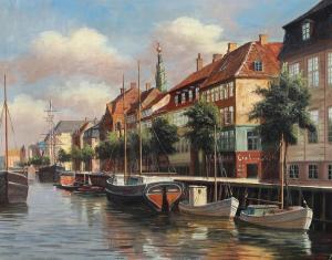 SVENDSEN Frederik Wilhelm 1885-1975,Scenery from Christianshavn with view to Vor Fr,Bruun Rasmussen 2024-03-18