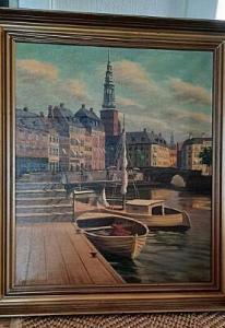 SVENDSEN Frederik Wilhelm 1885-1975,Scenery from Cobenhagen canals,Bruun Rasmussen DK 2022-08-25