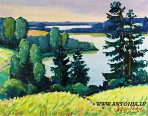 Svirsky Vitold 1919-1991,Lake on Vidzeme,Antonija LV 2022-09-10