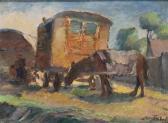 SVOBODA Josef 1920-2002,A Horse by the Caravan,1901,Palais Dorotheum AT 2017-05-27