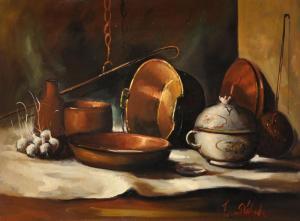 SVOBODA TATO,Still Life with Bowls and Pans on a Table,20th Century,John Nicholson GB 2018-07-25