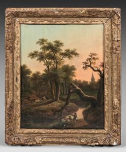 SWAGERS Frans 1756-1836,Pêcheurs près d'une rivière,De Maigret FR 2023-03-24