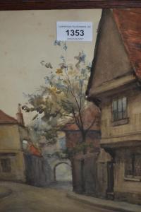 SWAIN Leopold Lemage,street scenes with buildings and figures,Lawrences of Bletchingley 2020-02-04
