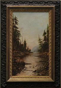 SWAIN Lottie 1800-1800,Merced River from Pohono Bridge,1886,Clars Auction Gallery US 2013-06-15