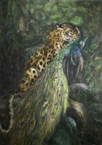 SWAN Cuthbert Edmund 1870-1931,A Cheetah with a Peacock,1918,David Lay GB 2021-09-02