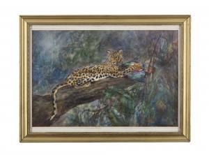 SWAN Cuthbert Edmund 1870-1931,A leopard with it's prey on a branch,Adams IE 2020-12-02