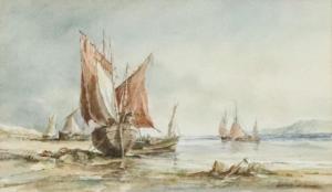 SWAN Edward 1800-1900,Boats on the shore,Bellmans Fine Art Auctioneers GB 2018-06-27