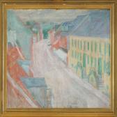 SWANE Christine 1876-1960,City scenery,Faaborg,1921,Bruun Rasmussen DK 2010-02-22