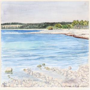 SWANE Lars 1913-2002,Coastal scene from Gotland,1984,Bruun Rasmussen DK 2015-10-12
