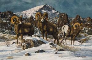 Swanson Gary Robert 1941-2010,North Fork Rams,1983,Scottsdale Art Auction US 2023-04-14