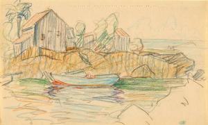 SWANZY Mary 1882-1978,BOAT IN THE BAY,Whyte's IE 2023-12-13