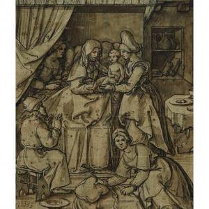 SWART VAN GRONINGEN Jan 1500-1560,THE BIRTH OF THE VIRGIN,Waddington's CA 2020-06-20