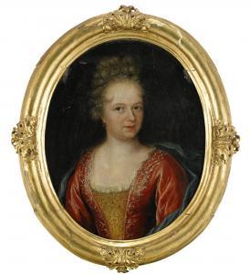 SWARTZ JOHAN DAVID 1678-1729,Porträtt av fältmarskalkinnan grevinnan Elis,Stockholms Auktionsverket 2014-12-02