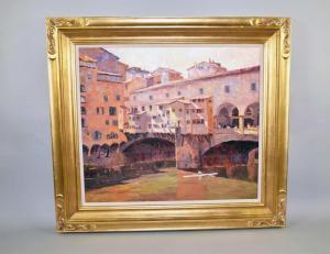 SWATSLEY John 1937,Beneath the Ponte Vecchio,20th century,Dargate Auction Gallery US 2022-08-28